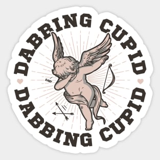 Dabbing Cupid Sticker